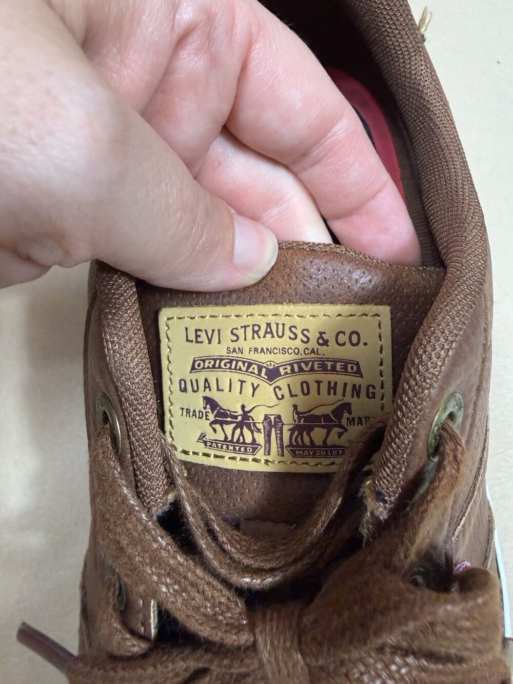 Levi’s Mens‎ Size 10 Brown Black Faux Leather Casual Dress Shoes - Picture 7 of 16